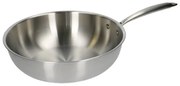 Wok, 3-laags, rvs, PFAS-vrij,Ø 28 cm