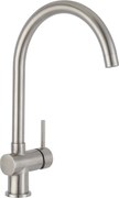 Saqu Shine keukenkraan met hendel en draaibare uitloop geborsteld staal
