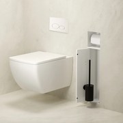 Mueller Bela inbouw toiletrol en borstelhouder betegelbaar wit mat