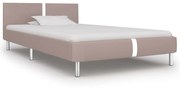 vidaXL Bedframe kunstleer cappuccino 90x200 cm