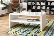 Mazzoni ROCK wit hoogglans / wit, salontafel