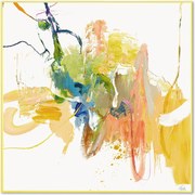 Ingelijste canvasprint Confidential Yellow, handafgewerkt