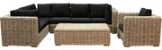 Nissah XL hoek loungeset links 4-delig naturel rotan