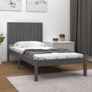 vidaXL Bedframe massief grenenhout grijs 90x190 cm 3FT Single