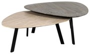 Richmond Interiors Spencer Kiezelvorm Salontafel Set Marmer - 95 X 85cm.