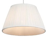 Stoffen Retro hanglamp wit 35 cm - Plisse Retro E27 rond Binnenverlichting Lamp