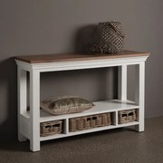 Tower Living Landelijke Sidetable Met Manden Napoli - 120 X 35cm.