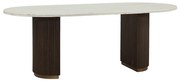 Richmond Interiors Mayfield Ovale Eettafel Marmer 210 Cm - 210 X 100cm.