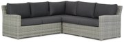 Hoek loungeset 5 personen Wicker Grijs  Garden Collections Giardino