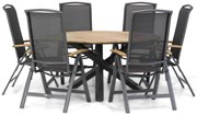 Tuinset Ronde Tuintafel 6 personen 150 cm Aluminium/Textileen /Aluminium/textileen Grijs Lifestyle Garden Furniture Rosello/Fabriano