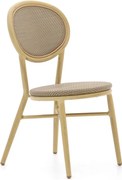 Dining tuinstoel | Forza Monate | Wicker (vlechtwerk) | Taupe | Stapelbaar | Kees Smit Tuinmeubelen