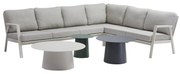 Barolo hoek loungeset 6 delig aluminium latte zand