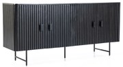 Eleonora Remi Zwart Dressoir Met Ronde Hoeken - 170x45x80cm.