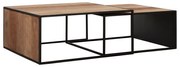 DTP Home Cosmo Design Salontafel Set Teakhout - 80 X 80cm.