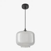 Lorain Plafondlamp Van Metaal En Glas Zwart - Sklum
