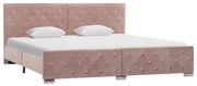 vidaXL Bedframe stof roze 180x200 cm