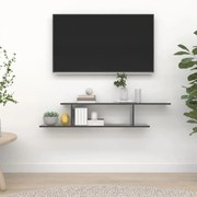 vidaXL Tv-wandschap 125x18x23 cm spaanplaat hoogglans grijs