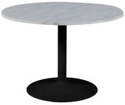 Ronde Eettafel Van Wit Marmer - 110 X 110cm.