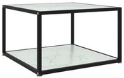 vidaXL Salontafel 60x60x35 cm gehard glas wit