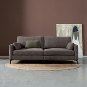 3-zitsbank Grijsbruin Stof