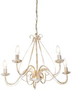 Smart kroonluchter wit 5-lichts incl. Wifi B35 - Giuseppe Klassiek / Antiek, Landelijk / Rustiek, Landelijk E14 rond Binnenverlichting Lamp