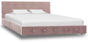 vidaXL Bedframe fluweel roze 120x200 cm