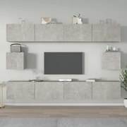 vidaXL 6-delige Tv-meubelset bewerkt hout betongrijs