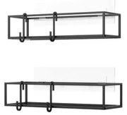 Umbra Cubiko douchekorf 32x12x10cm set van 2 ijzer zwart 1018615-040