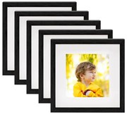 vidaXL Fotolijsten 5 st voor 20x20 cm foto 3D 28x28 cm zwart