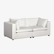 Estefan Style 2-delige Modulaire Bank Met Armleuningen Wit - Sklum
