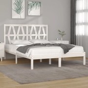 vidaXL Bedframe massief grenenhout wit 120x200 cm