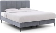 Goossens Boxspring Ease Solid Incl. Matras, Vlak 140 x 200 cm (=2x 70 x 200 cm) met hoofdbord + 2x matras shapes 1