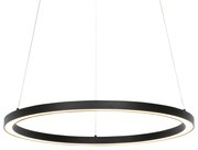 Smart hanglamp met dimmer zwart 60 cm incl. LED en RGBW - Girello Design rond Binnenverlichting Lamp