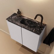 Mondiaz Ture DLux toiletmeubel 60cm cale met wastafel lava rechts met kraangat