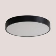 Led-plafond Ø40 Cm In Ijzer Cosmin Zwart - Sklum