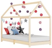 vidaXL Kinderbedframe massief grenenhout 90x200 cm