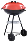 vidaXL Kogelbarbecue houtskool met wieltjes XXL 44 cm