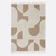 Tweekleurig vloerkleed in wol en katoen, Douma