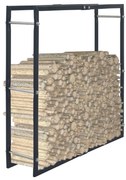 vidaXL Haardhoutrek 100x25x100 cm staal zwart