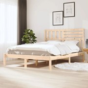 vidaXL Bedframe massief grenenhout 140x190 cm