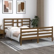 vidaXL Bedframe massief hout honingbruin 160x200 cm