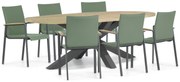 Tuinset 6 personen 240 cm Aluminium/textileen Groen Lifestyle Garden Furniture Brandon/Brookline