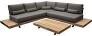 Robusto platform hoek loungeset 4 delig teak