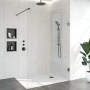 BRAUER Create Complete Profielloze Inloopdouche - 140cm - gunmetal geborsteld 4JC1-140M