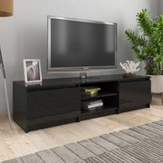 vidaXL Tv-meubel 140x40x35,5 cm bewerkt hout hoogglans zwart