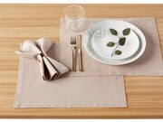 Set van 4 placemats in linnen/katoen Border