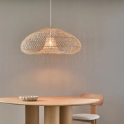 Hanglamp in gevlochten rotan, Titou