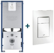 GROHE Rapid SLX inbouwreservoir met 3-in-1 set frame inclusief GROHE Skate cosmopolitan bedieningsplaat wit sw107662/sw336183