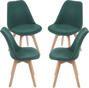 Set 4 Synk Stoffen Stoelen