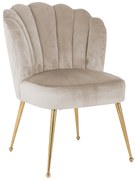 Richmond Interiors Pippa Velvet Eetkamerstoel Met Goud Khaki